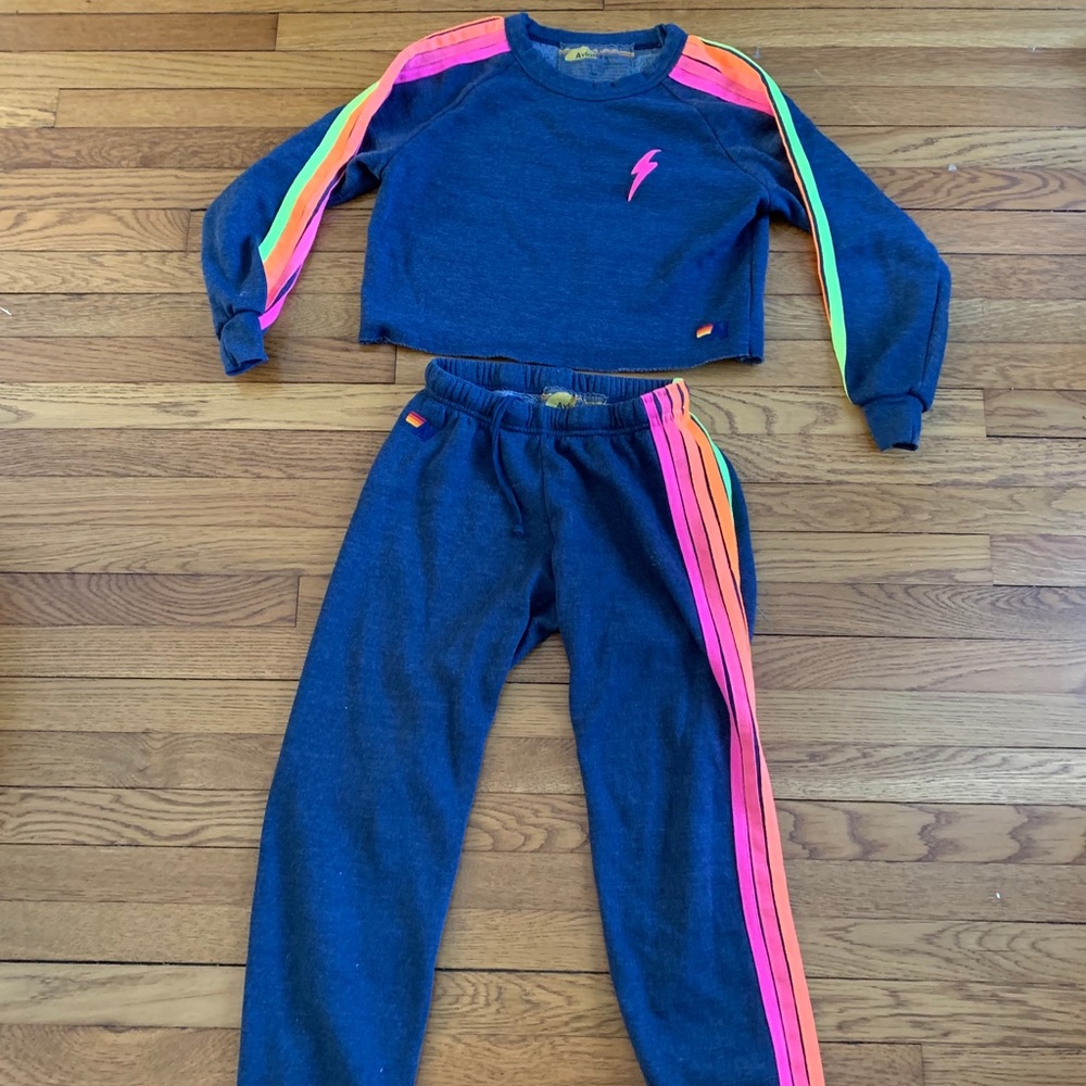 Aviator Nation set Navy Neon